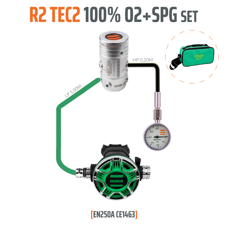  REGULATORE R2 TEC2 100% O2 M26X2 CON SPG, STAGE SET - EN250A